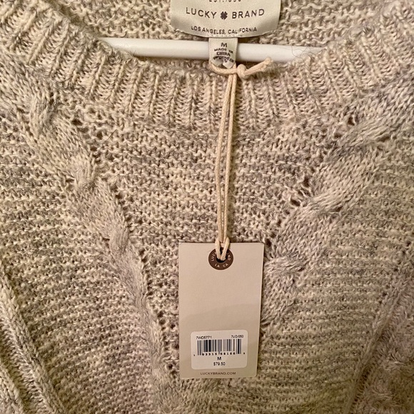✨ Final Price ✨ Lucky Brand Gray Cable Knit Sweater - Picture 15 of 16